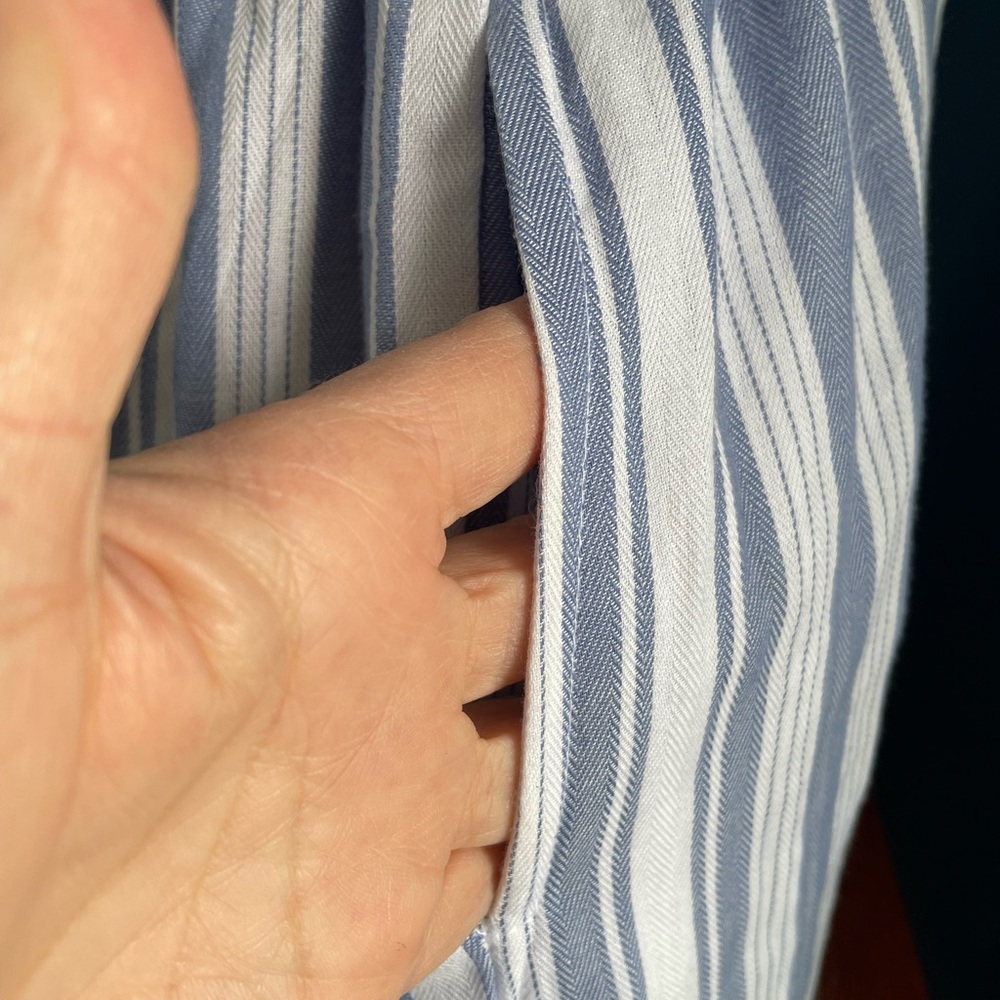 Japna Blue White Stripe Summer Dress 100% Cotton - Picture 5 of 9